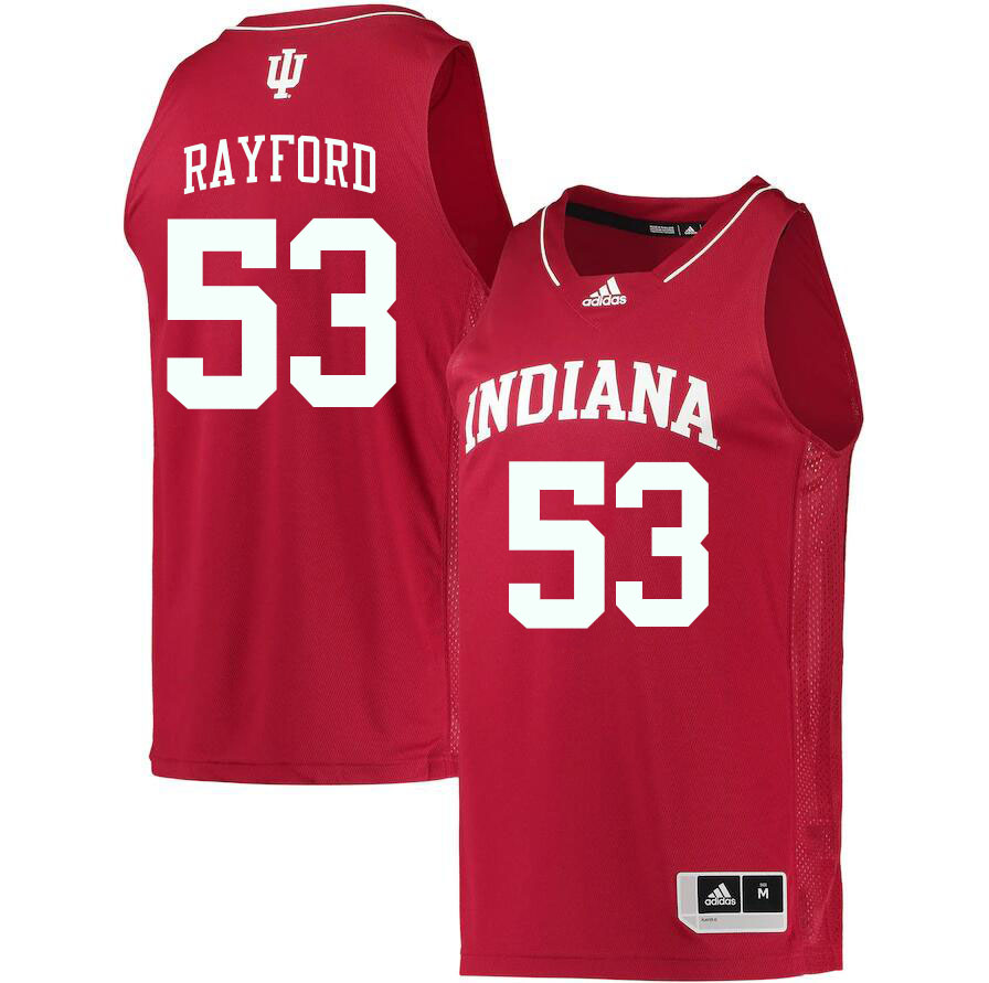 Men #53 Jordan Rayford Indiana Hoosiers College Basketball Jerseys Stitched Sale-Crimson